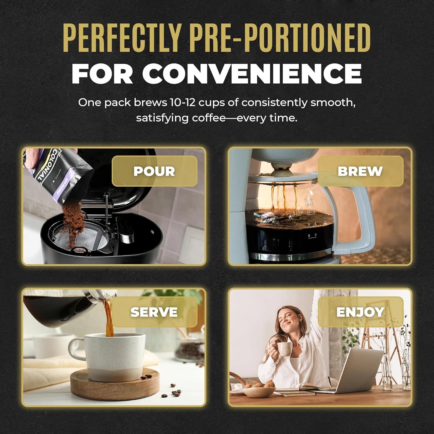 100% Colombian Coffee Portion Pack of 50